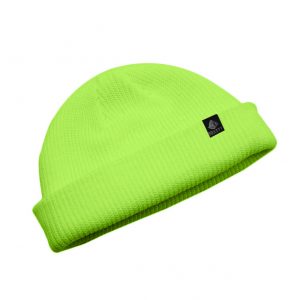Neon yellow fisherman beanie