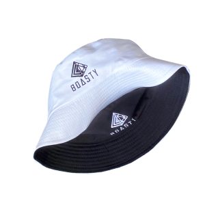 Black white bucket hat