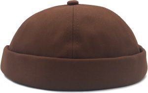 brown cap