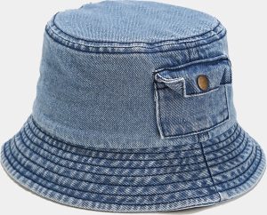 Bucket hat - Vintage licht blauw